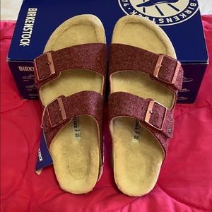 Birkenstock Arizona Rivet Wool Sandals
